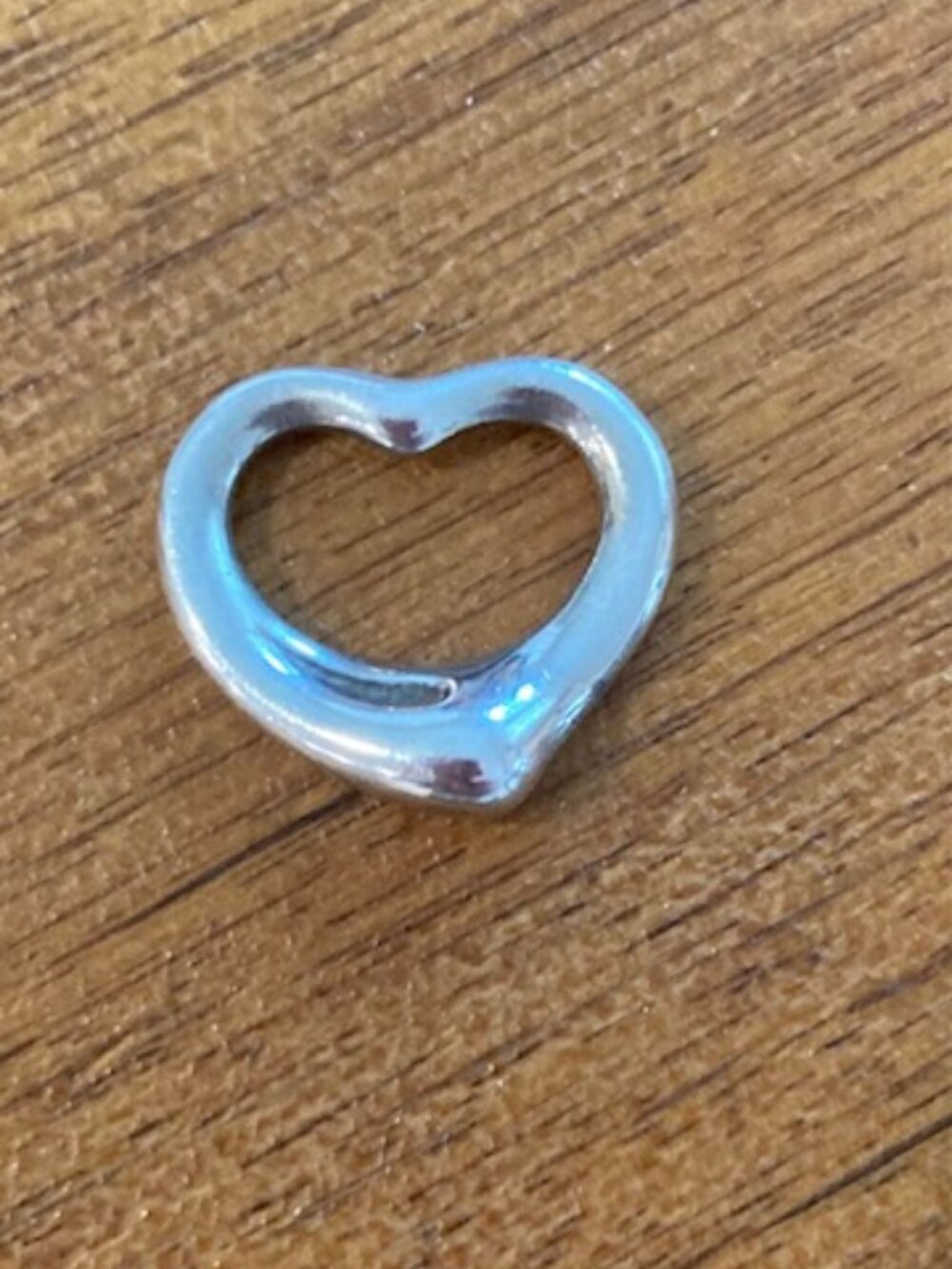 Authentic Tiffany & Co. Elsa Peretti Sterling Silver Open Heart Pendant